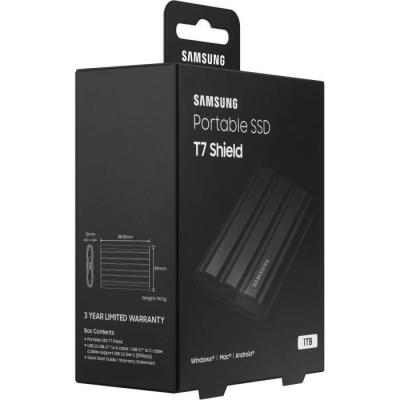 SSD Externe SAMSUNG T7 Shield Noir 1 To - Compact et Rapide