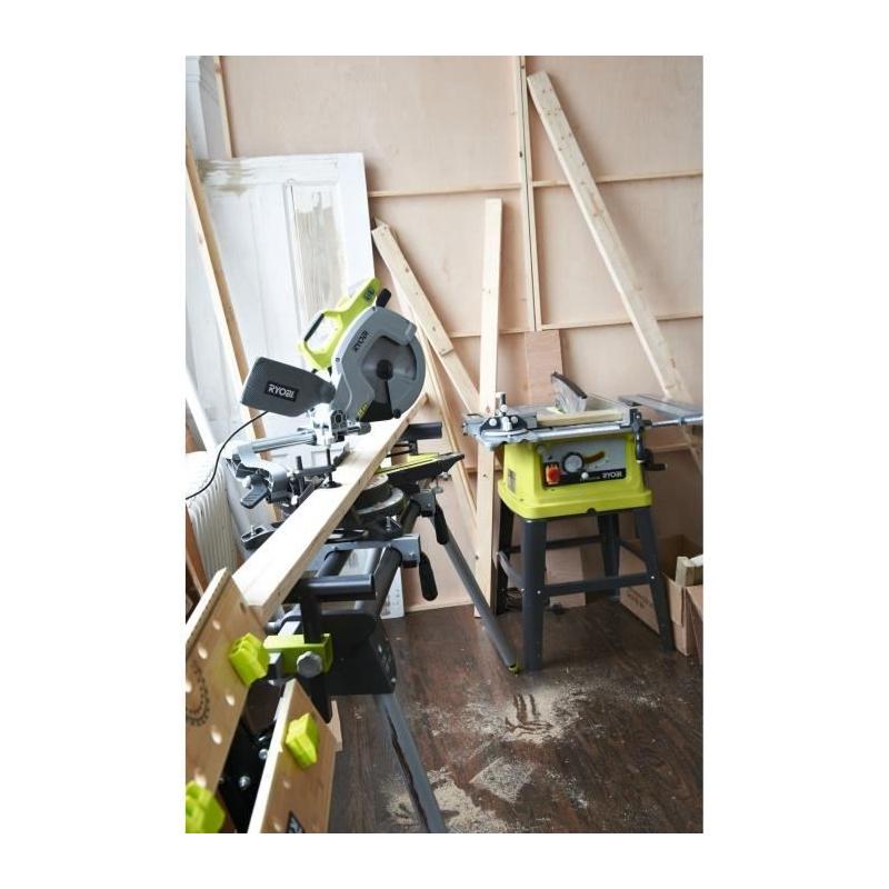 Scie à onglets radiale RYOBI 1 500 W - lame 216 mm - laser et LED