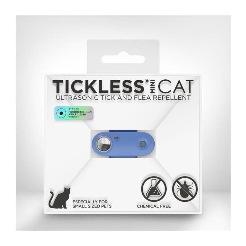 Répulsif ultrason chat TICKLESS MINI CAT - Anti-tiques et puces - Bleu grec
