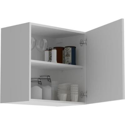 Meuble haut 1 porte OSLO - Blanc - Fabrication française - 60x36x58 cm