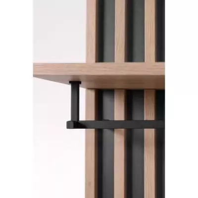 Vestiaire avec miroir MEDAN 42A - Anthracite / Chene artisan • 80 x 190 x 37 cm