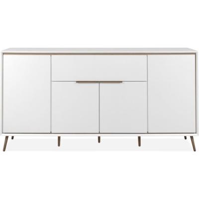 Buffet ARONA 51B - Blanc/Chene artisan - Spacieux et élégant