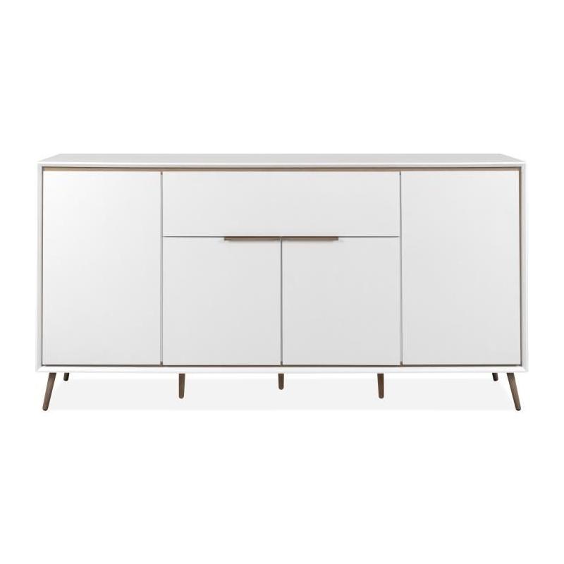Buffet ARONA 51B - Blanc/Chene artisan - Spacieux et élégant