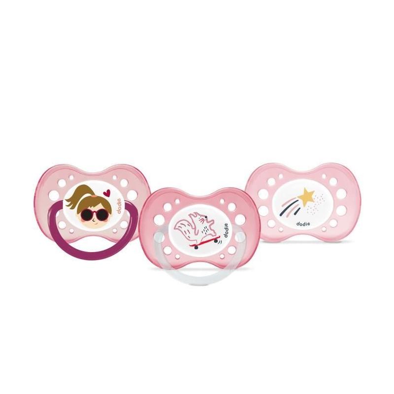 Lot de 3 sucettes anatomiques jour et nuit +18 mois - Pratique et confortable