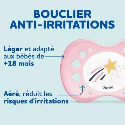 Lot de 3 sucettes anatomiques jour et nuit +18 mois - Pratique et confortable