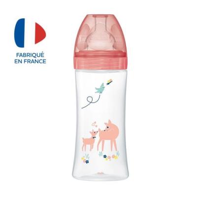 Biberon anti-colique Dodie Sensation+ 330ml - Tétine plate et système intégré