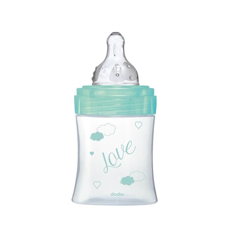 Dodie - Biberon Initiation+ Verre 150ml: Vert Oiseaux