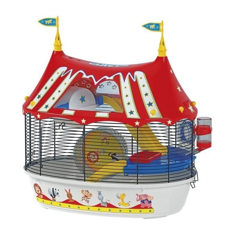 Cage pour hamster Circus Fun 49,5x34x42,5 cm - Rouge