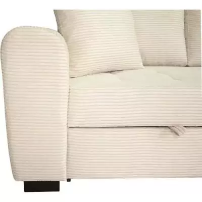 Canapé d'angle convertible réversible - HAMILTON Beige - L 245 x P 150 x H 86