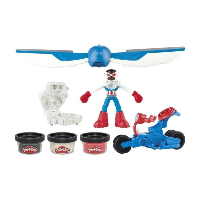 Play-Doh Captain America Moto Tranchante - Coffret 3 Accessoires