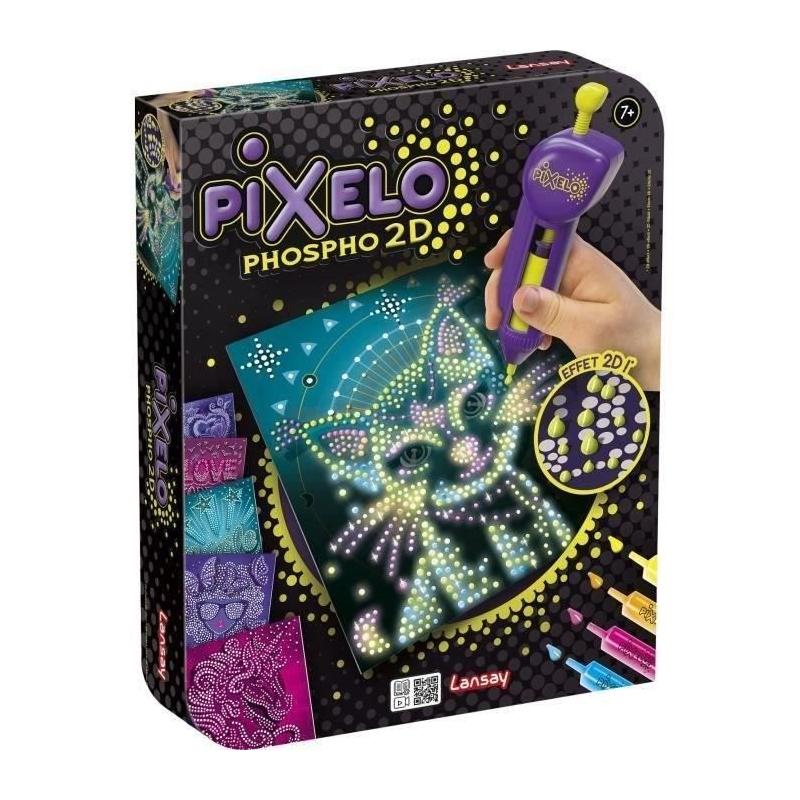 Coloriage lumineux et fun: Jeu de coloriage - LANSAY - 20285 - Pixelo Phospho 2D