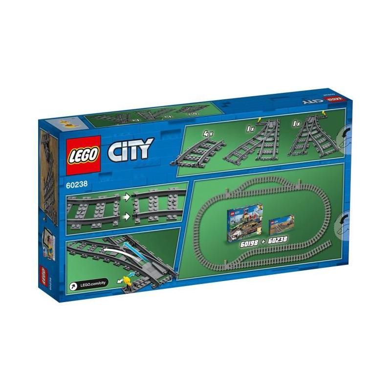 LEGO City 60238 Les Aiguillages - Construction ludique, dimensions compactes