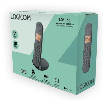 Téléphone sans fil LOGICOM DECT ILOA 155T - Noir - Avec répondeur