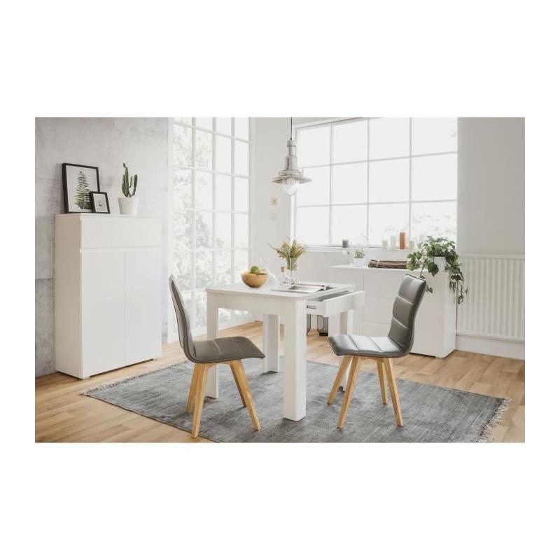 Table OSLO - Rectangulaire Blanc - 4 personnes - 80 x 77 x 80 cm