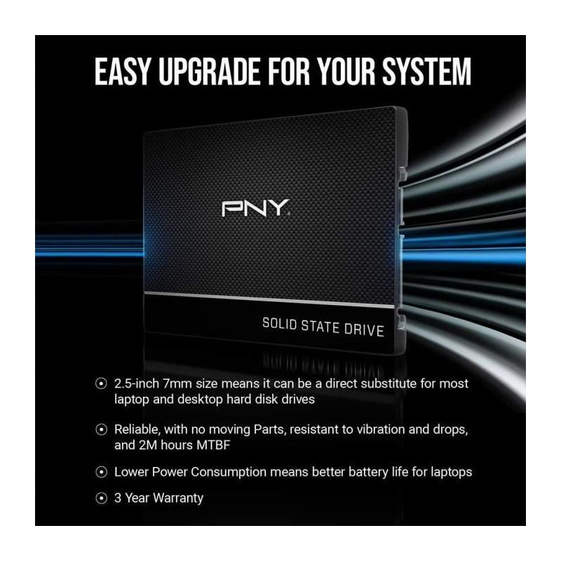 SSD PNY CS900 2To 2.5 - Performances exceptionnelles en toute compacité