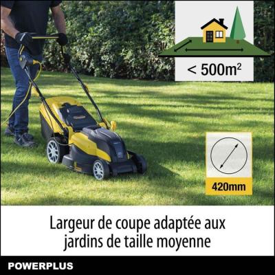 Tondeuse Électrique POWERPLUS POWXG6281 - 2000W, Ramassage, Mulching