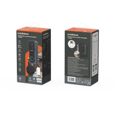 Kit Sonnette connectée + carillon LINK2HOME - Wi-Fi, audio bidirectionnel