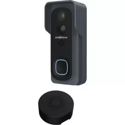Kit Sonnette connectée + carillon LINK2HOME - Wi-Fi, audio bidirectionnel