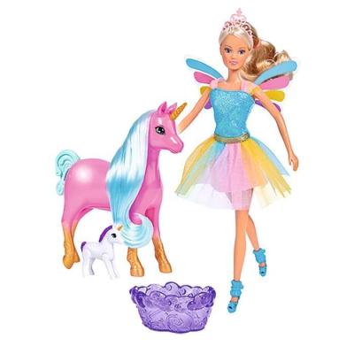 Poupée Steffi Love Fée 29 cm + Licorne enceinte - Magie et surprises