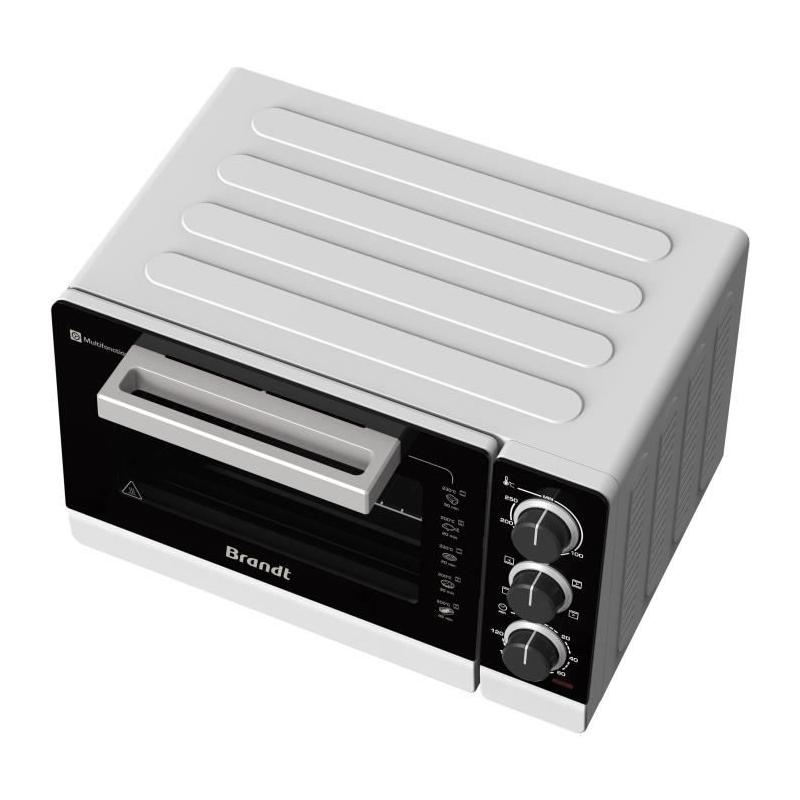 Four Compact BRANDT FC265MWST - 26L - Multifonctions - Blanc et noir