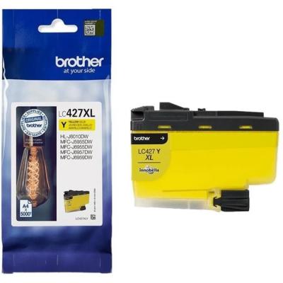 Cartouche d'encre LC427XLY - BROTHER Jaune - 5000 pages.
