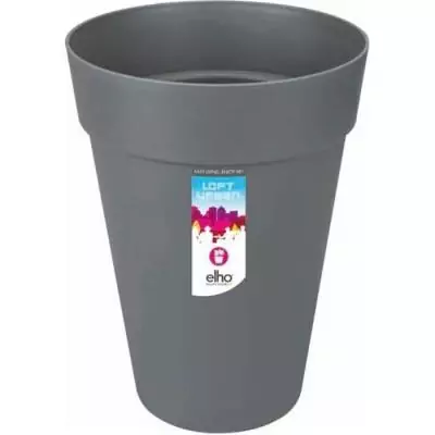 Pot de fleur Elho Rond Loft Urban Gris anthracite Ø34 x 45,6 cm 23 l