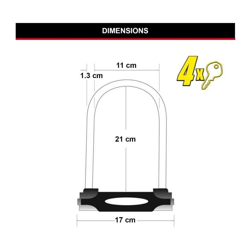 Antivol Vélo U MASTER LOCK - Robuste et Sûr