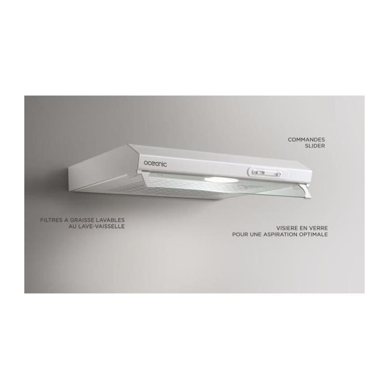 Hotte casquette OCEANIC OCEAHT205W - 60 cm compact et performant
