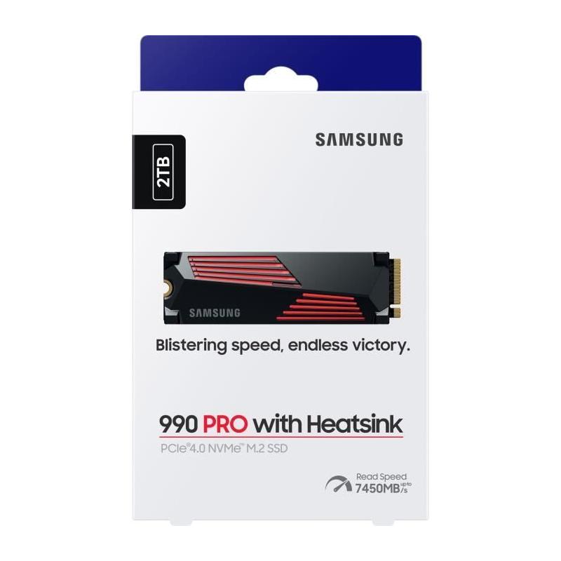 SSD Samsung 990 PRO 2 To avec dissipateur - Performances ultimes