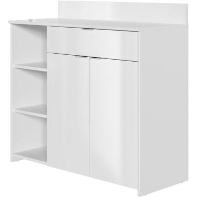 Buffet Cuisine Moderne Blanc - L 100 x P 42 x H 95 cm