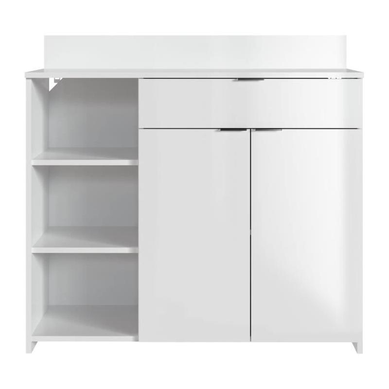 Buffet Cuisine Moderne Blanc - L 100 x P 42 x H 95 cm