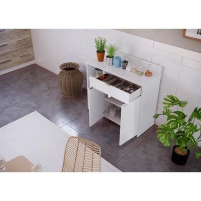Buffet Cuisine Moderne Blanc - L 100 x P 42 x H 95 cm