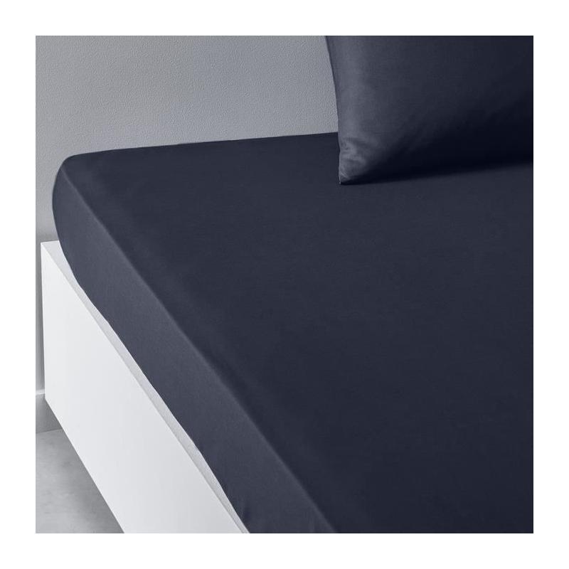Drap housse TODAY Essential 100% Coton uni - Navy
