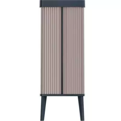 Poubelle sur pieds VERTO CURVER - Ouverture touch - 54 L - Rose perle