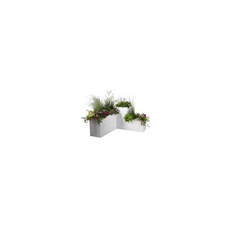 Bac à fleurs carré Graphit 57L - Blanc cérusé • Made in France