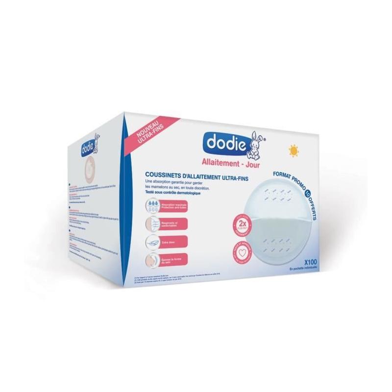 Coffret de 100 coussinets d'allaitement ultra-fins Dodie - Idéal pour le jour