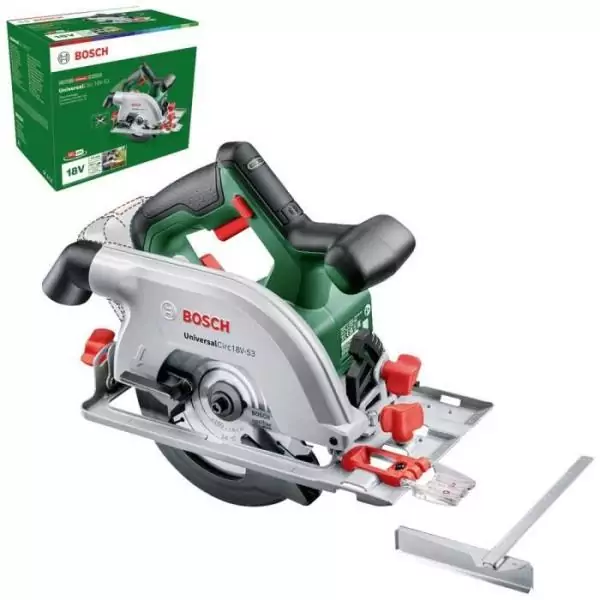 Scie circulaire portative sans fil Bosch Home and Garden Universal Circ 18V-53 - Profondeur de coupe max. 53 mm