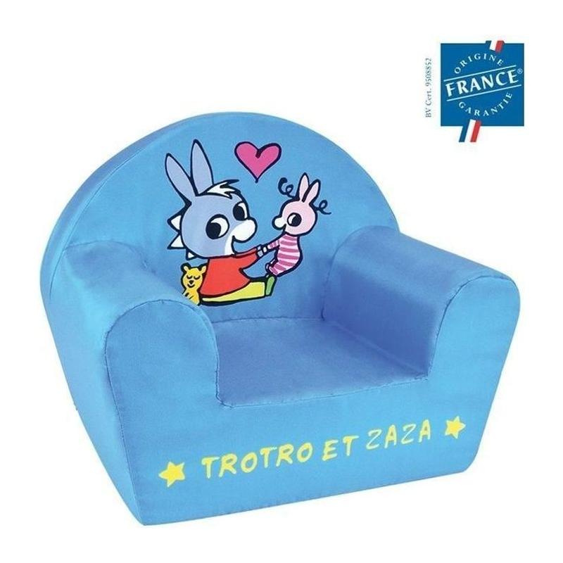 Fauteuil club enfant Trotro Fun House Bleu - Compact et confortable