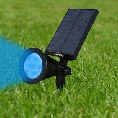 Pack de 2 Spots solaires extérieur étanches - LUMISKY - Couleurs RGB - 200 Lumens