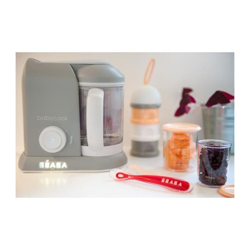 Robot Bébé Cuiseur-Mixeur Gris - Compact et Pratique