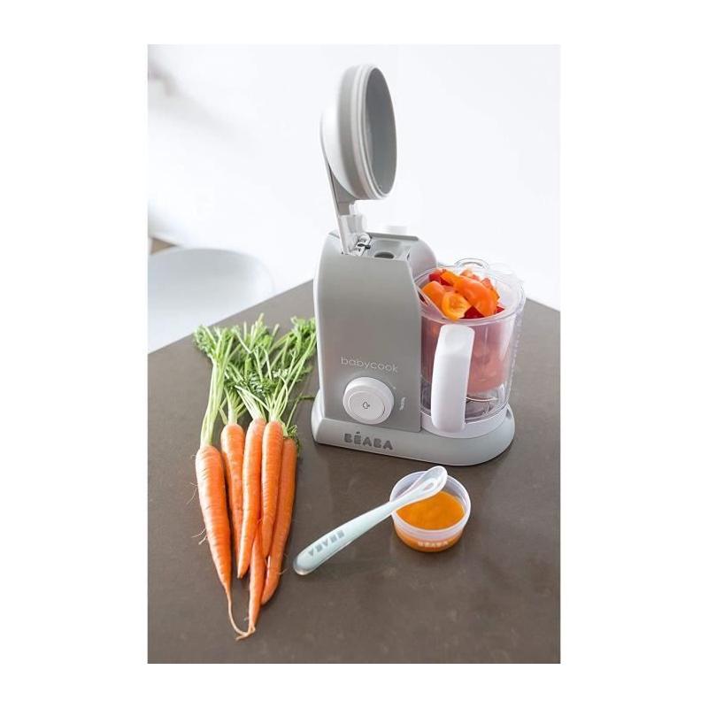 Robot Bébé Cuiseur-Mixeur Gris - Compact et Pratique