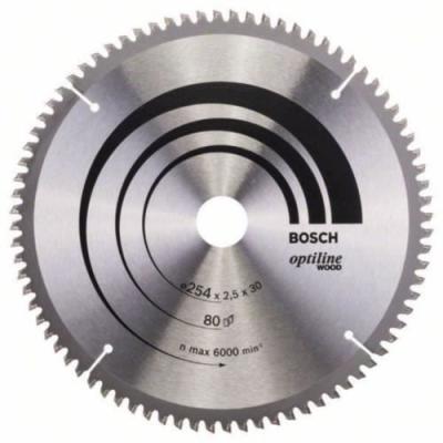Lame de scie circulaire carbure BOSCH PRO 254x30x2,5mm (80 dents) - Bois