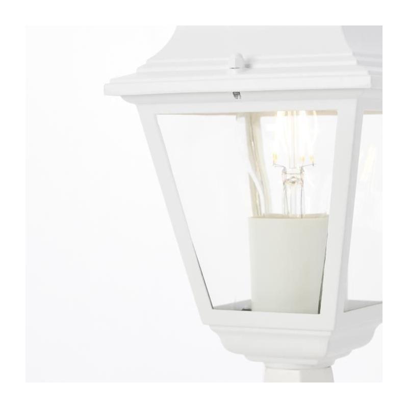 Borne extérieure NISSIE blanc - Éclatant - Métal/verre - IP44 - 1xE27 60W