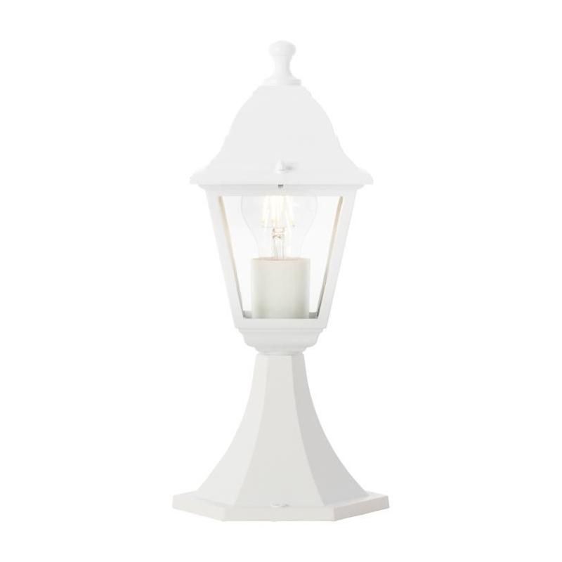 Borne extérieure NISSIE blanc - Éclatant - Métal/verre - IP44 - 1xE27 60W
