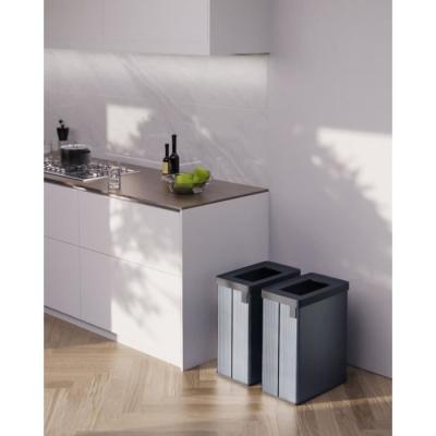 Poubelle de tri VERTO CURVER 54L Gris perle - Design pratique