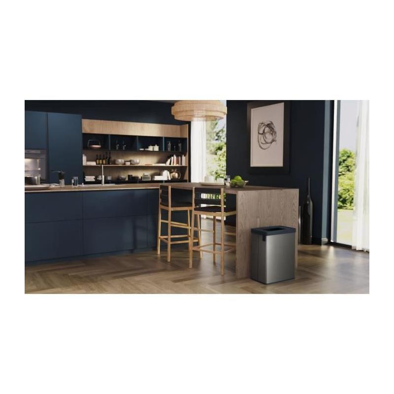 Poubelle de tri VERTO CURVER 54L Gris perle - Design pratique
