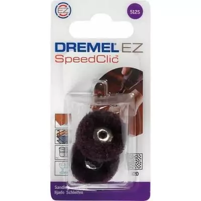 Lot de 2 Tampons abrasifs DREMEL S512 - Grain 320 (EZ SpeedClic, Ø25mm)