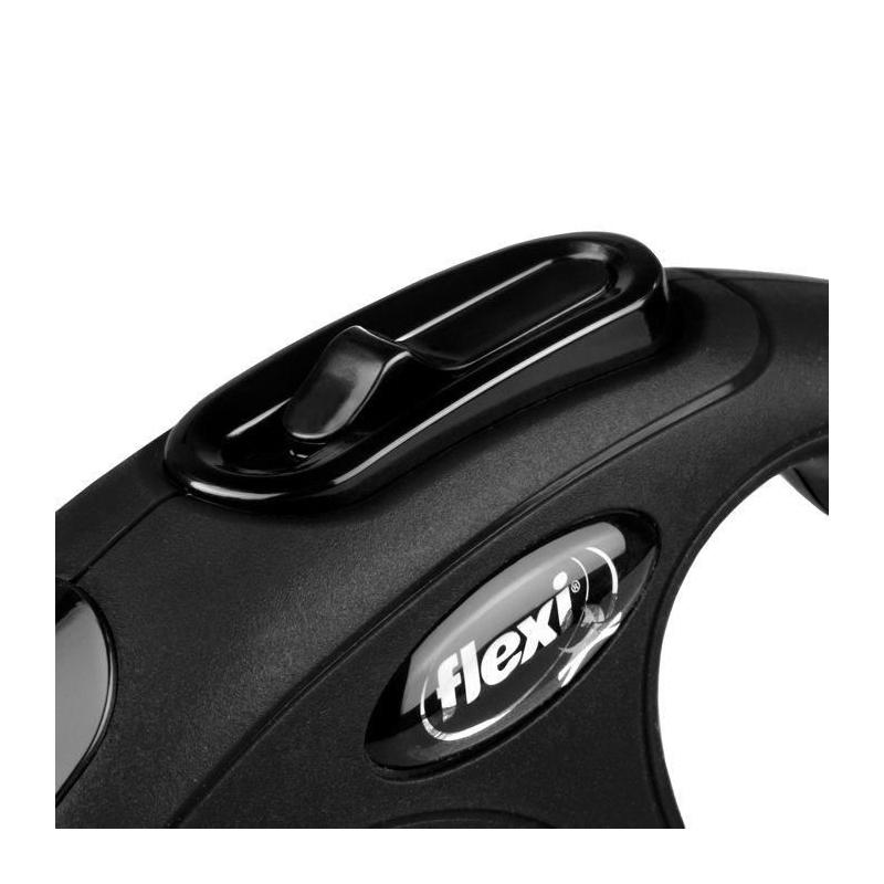 Laisse Flexi Collection Sangle S - Noir - Pour chiens jusqu'à 15 kg