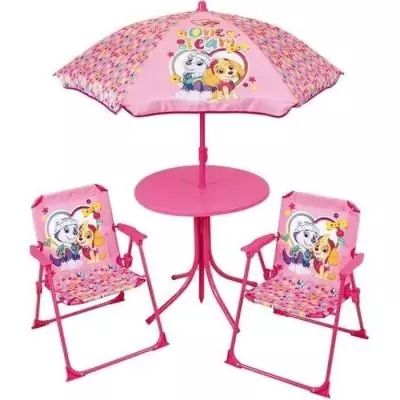 Ensemble table et chaise Pat'Patrouille avec parasol - Fun House