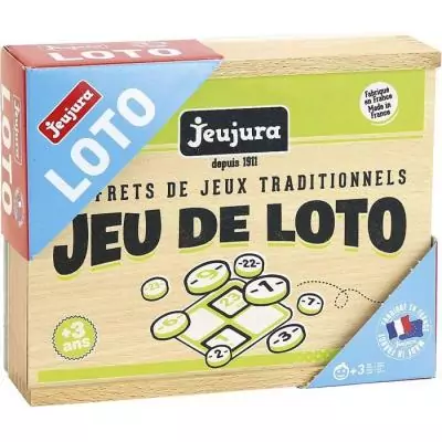 JEUJURA - Jeu De Loto en Bois - 48 Cartes - A partir de 3 ans